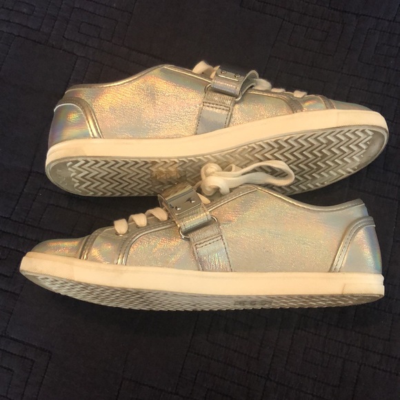 ALDO Portus silver hologram sneaker Size 6 - Picture 8 of 12